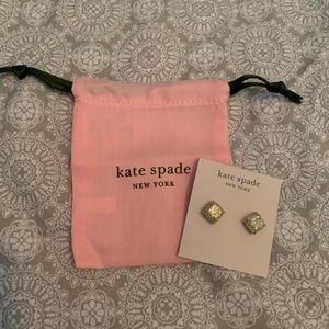 Kate Spade Square Opal Glitter Studs